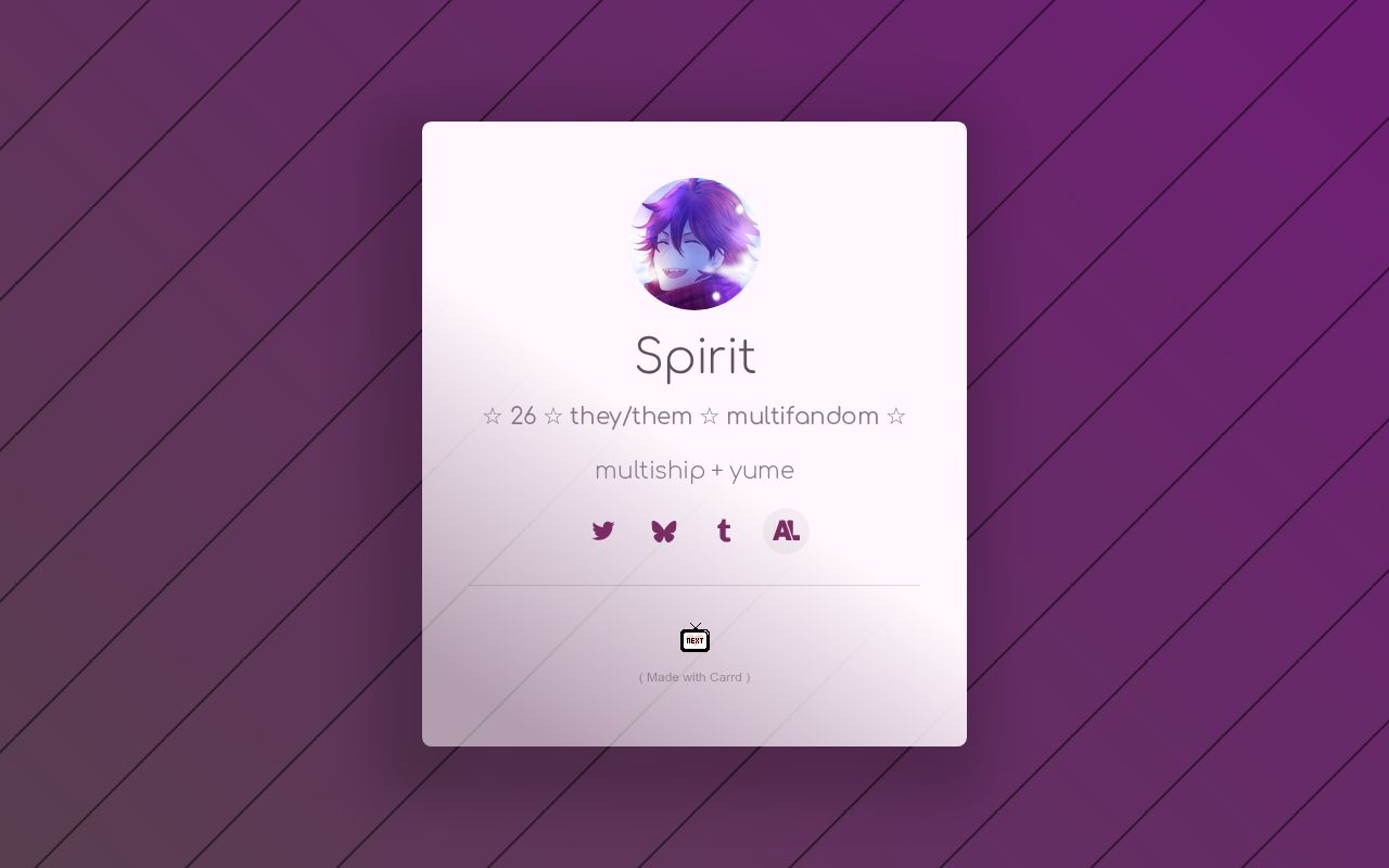 Carrd profile picture for @cabinet